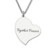 Engraved Photo Necklace in Heart Shape