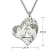 Engraved Photo Necklace in Heart Shape