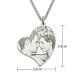 Engraved Photo Necklace in Heart Shape