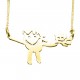 DIY Drawing Necklace in Silver or Gold- Draw Your Own Style - Combine Any Dream Elements