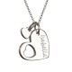 925 Sterling Silver Cut Out Heart Handprint Necklace