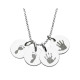 925 Sterling Silver Hand/Footprint Engraved Disc Pendant