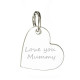 925 Sterling Silver Hand / Footprint Heart Charm Necklace