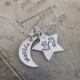 Moon & Star Hand & Foot Print Necklace