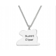 Personalized Pet Photo 925 Sterling Silver Necklace (Engraved Back)