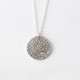 Pattened FingerPrint Circle Pendant