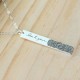 Actual FingerPrint Necklace In Sterling Silver With Signature