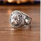 Solid Sterling Silver 3D Lion Head Signet Ring For Men