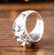 Solid Sterling Silver 3D Lion Head Signet Ring For Men