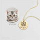 Pet Dog Cat Photo Engraved Round Pendant Necklace