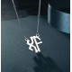 Sterling Silver Block Monogram Pendant Necklace