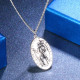 Personalised Mens St Christopher Silver Necklace