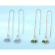 Tassel Fan Drop Earrings In Sterling Silver Skirt Long Earrings