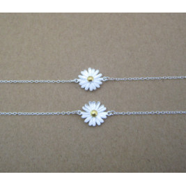 Sterling Silver Dainty Sunflower Bracelet Unique Sunflower Jewellery