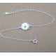 Sterling Silver Dainty Sunflower Bracelet Unique Sunflower Jewellery