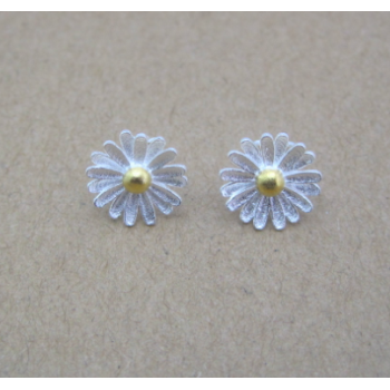 Sterling Silver Dainty Sunflower Earring Unique Sunflower Jewellery