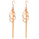 Tassel Earrings With Geo Pendants Long Drop Earrings Sterling Silver