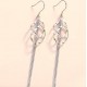 Tassel Earrings With Geo Pendants Long Drop Earrings Sterling Silver