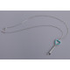 Turquoise Colour Key Necklace in Sterling Silver