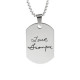 Inked Fingerprint Dog Tag Necklace