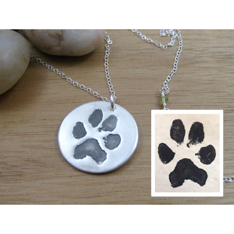 dog paw print pendant