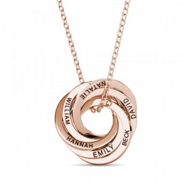 60th Birthday 'Six Rings For Six Decades' Russian Ring Necklace - 60th Birthday Gift For Her