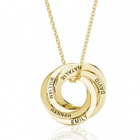 50th Birthday 'Five Rings For Five Decades' Russian Ring Necklace - 50th Birthday Gift For Her