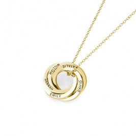 50th Birthday 'Five Rings For Five Decades' Russian Ring Necklace - 50th Birthday Gift For Her