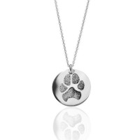 Personalized Pet Memorial Necklace Actual Pet Paw Personalized Pendant Necklace 925 Sterling Silver