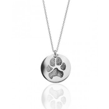 Personalized Pet Memorial Necklace Actual Pet Paw Personalized Pendant Necklace 925 Sterling Silver