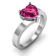  Passion  Large Heart Solitaire Ring