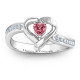 18ct White Gold Falling For You Accented Heart Ring