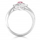 18ct White Gold Falling For You Accented Heart Ring