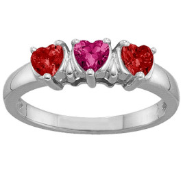 2-5 Hearts Ring