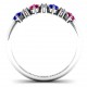 3-6 Stone Circular Half Bezel and Twin Accent Ring