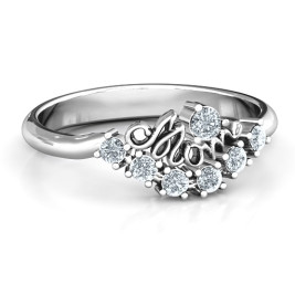 4 - 9 Stone Mom's Glimmering Love Ring