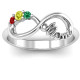 Mom's Infinite Love Ring with 2-10 Stones and 3 Cubic Zirconias Stones