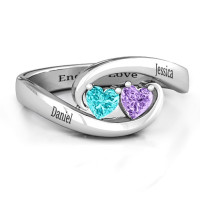 Pair of Hearts Ring