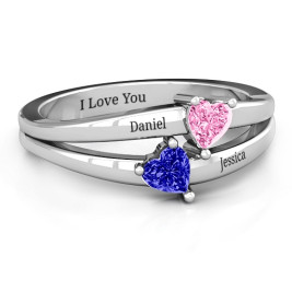 Twin Hearts Ring