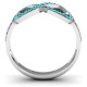 Accented Infinity Ring with Shoulder Stones