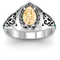 Aphrodite Ring with Side Gems