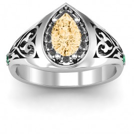 Aphrodite Ring with Side Gems