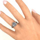 Aphrodite Ring with Side Gems