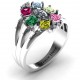 Arachna Centre Marquise and Princess Ring with Accents