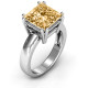 Basket Set Princess Cut Solitaire Ring