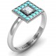 Bezel Princess Stone with Channel Accents Ring