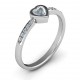 Bezel Set Love Ring with Accents