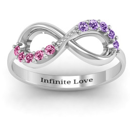 Birthstone Infinity Accent Ring