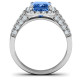 Brilliant Princess Ring with Profile Accents