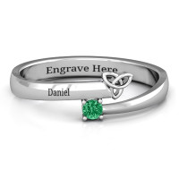 Celtic Solitaire Bypass Ring